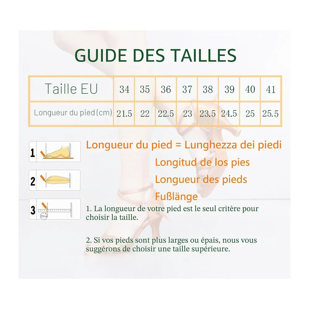 Chaussures a Talons Hauts de Danse Latine Sandales pour — Marron 5cm