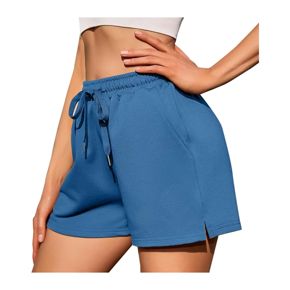 Sports Shorts Casual Pants with Pockets Short Summer Breathable and Comfortable — Bleu