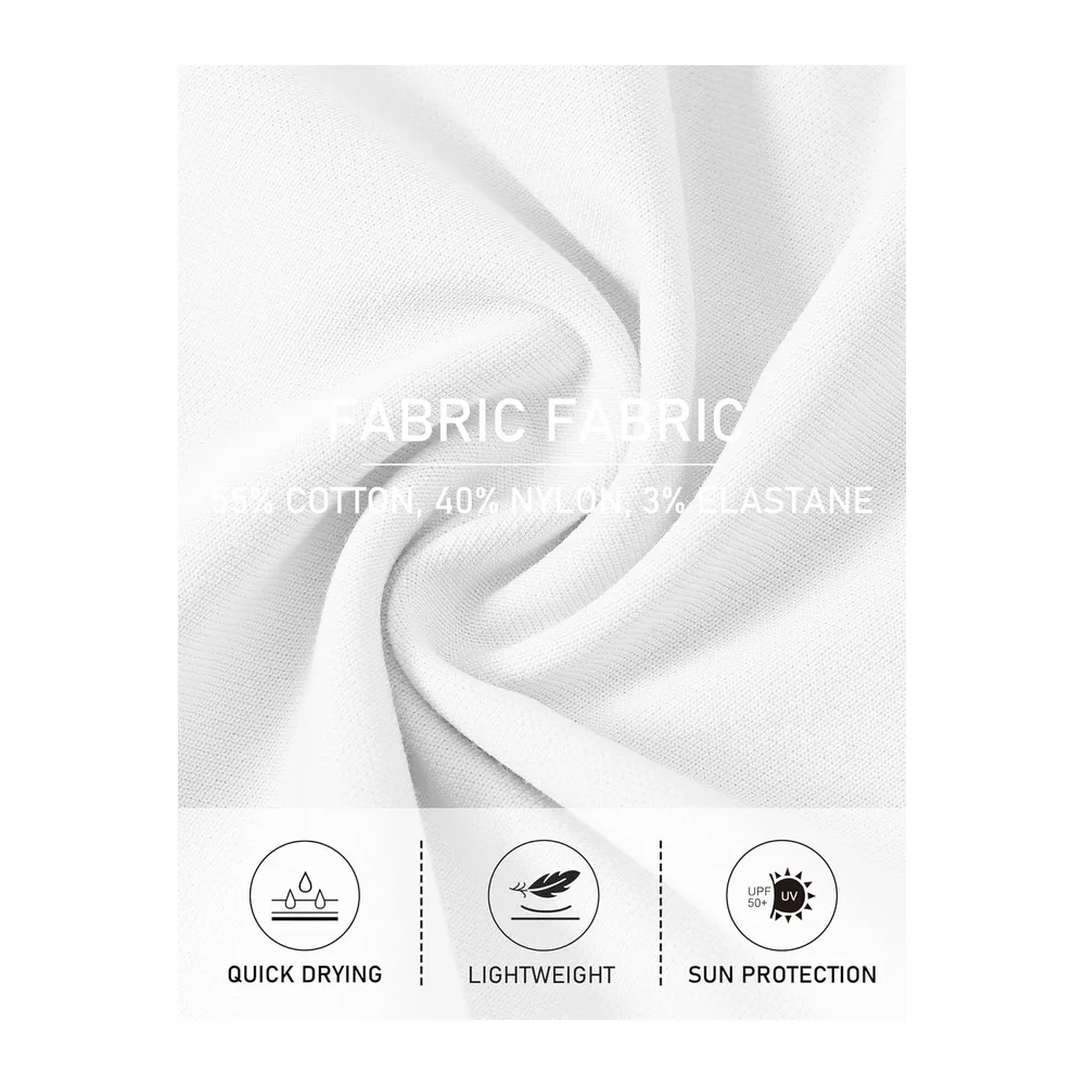 Golf Polo Shirt Sleeveless Tennis Sport T-Shirt with Button — Blanc-zip