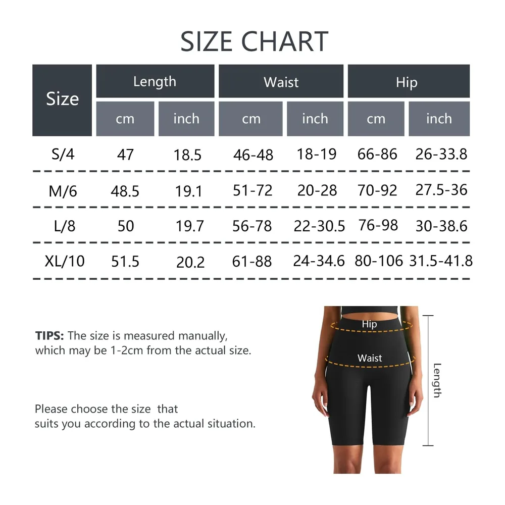 Sports Shorts High Waist Cycling Leggings Anti Friction Thigh Shorts Running Knee — Noir