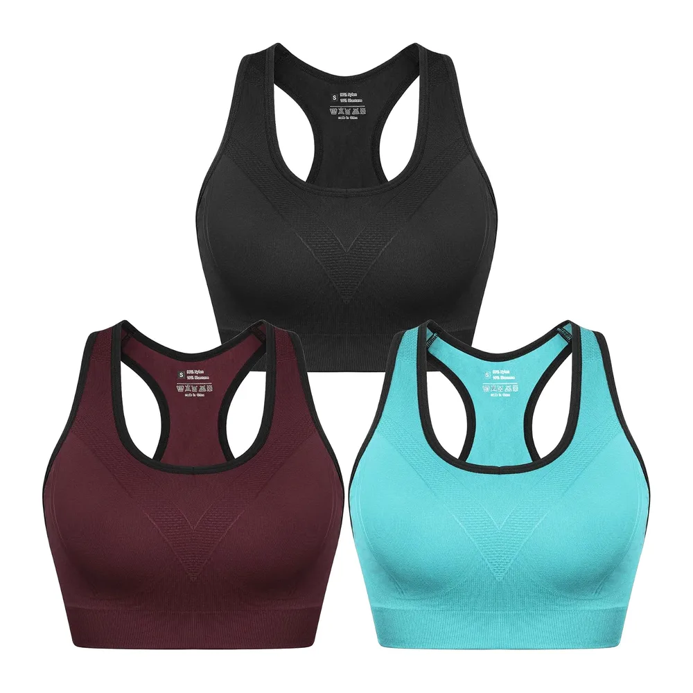 Amb00319 Soutien-Gorge de Sport — 341-noir+rouge+bleu