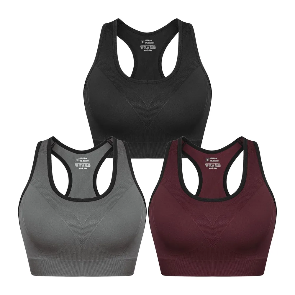 Amb00319 Soutien-Gorge de Sport — 341-noir+gris+rouge