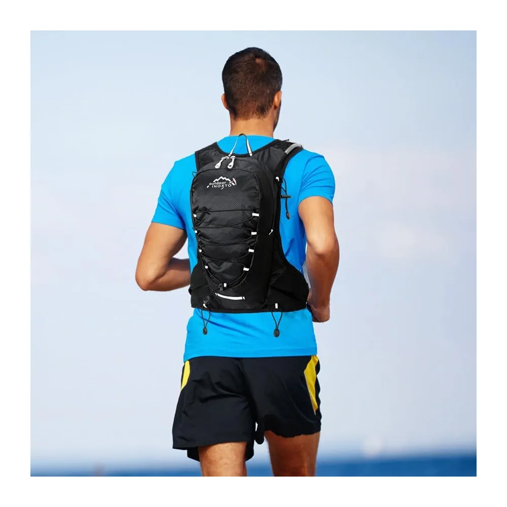 INOXTO Sac d'hydratation léger 5L,adapté à la randonnée en — Noir Sac à eau de 1,5 L