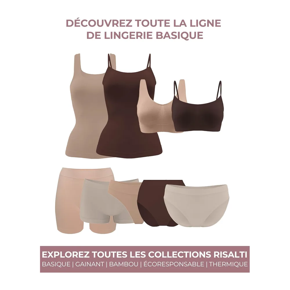 Soutien Gorge sans Armature Épaules Étroites — Blanc Noir Naturel