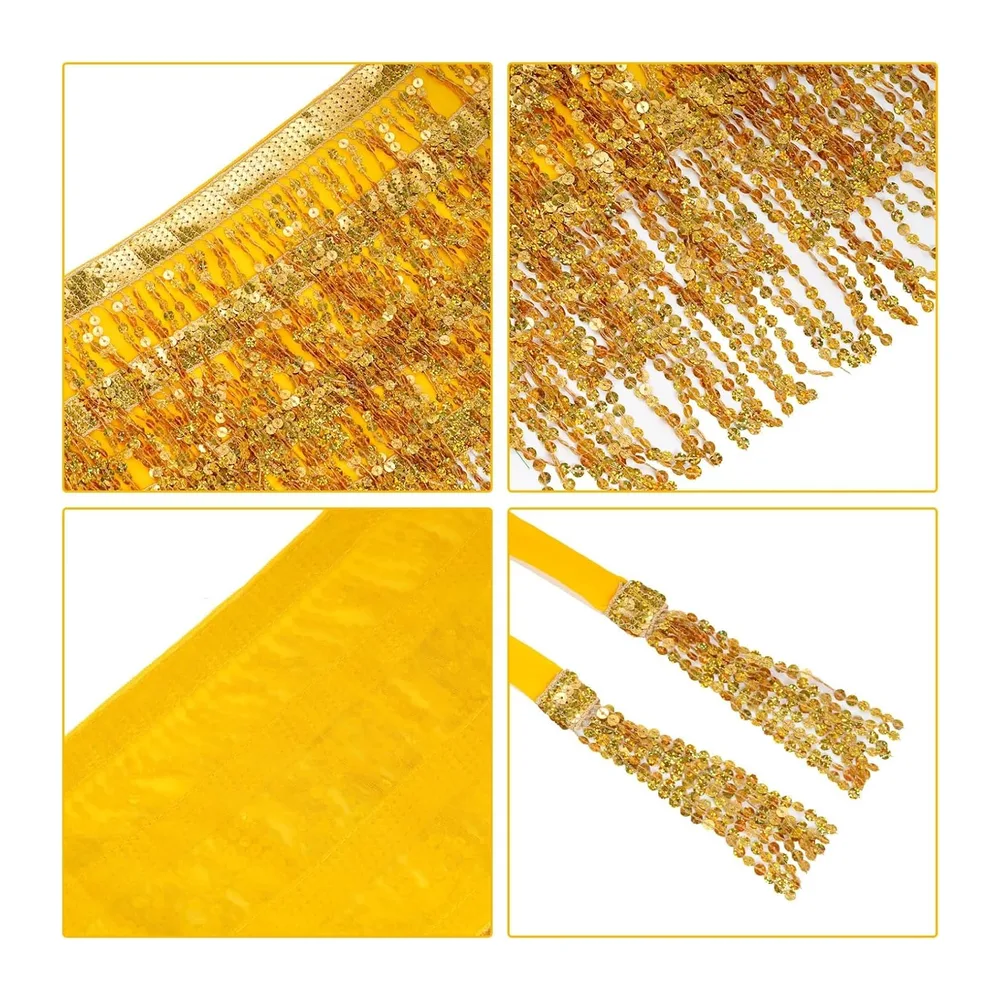 Sequin skirt for fringe skirt with hippie glasses short latin mini skirt belly dance — Or