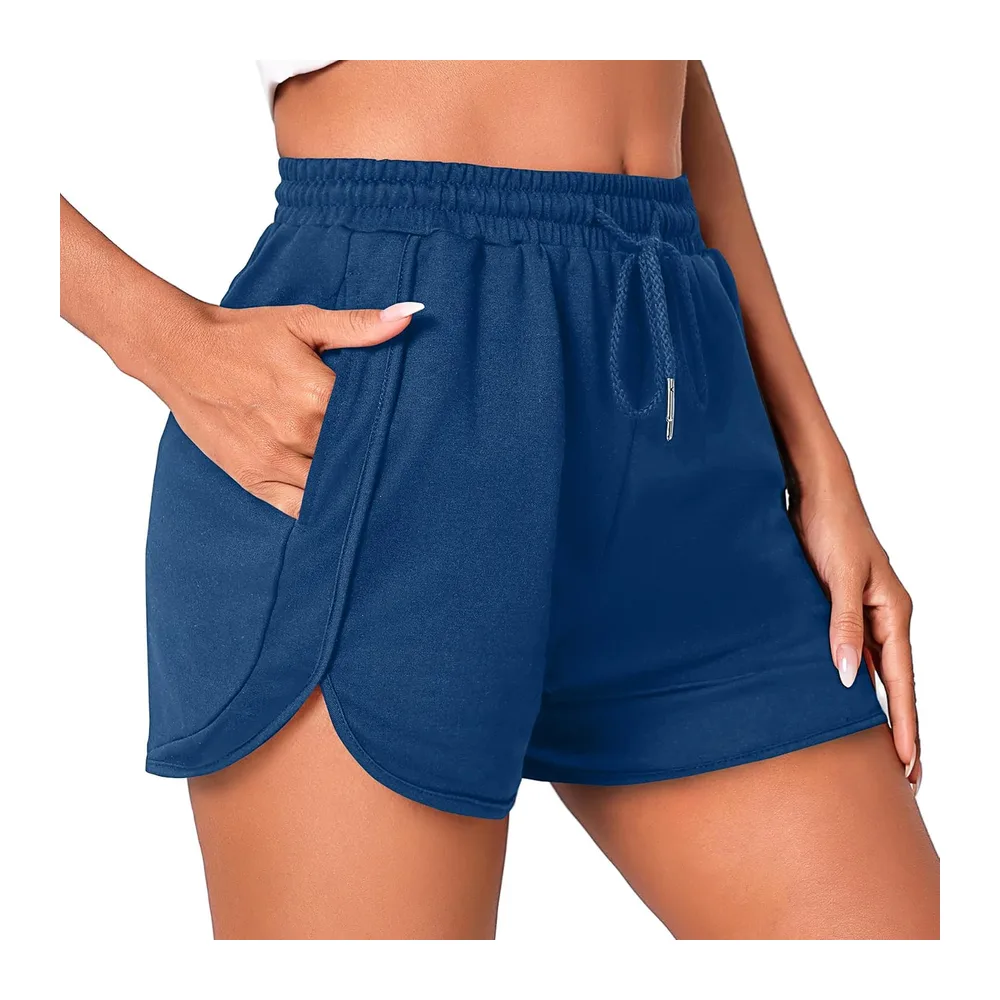 Short Short de Sport Été Fente latérale — Bleu