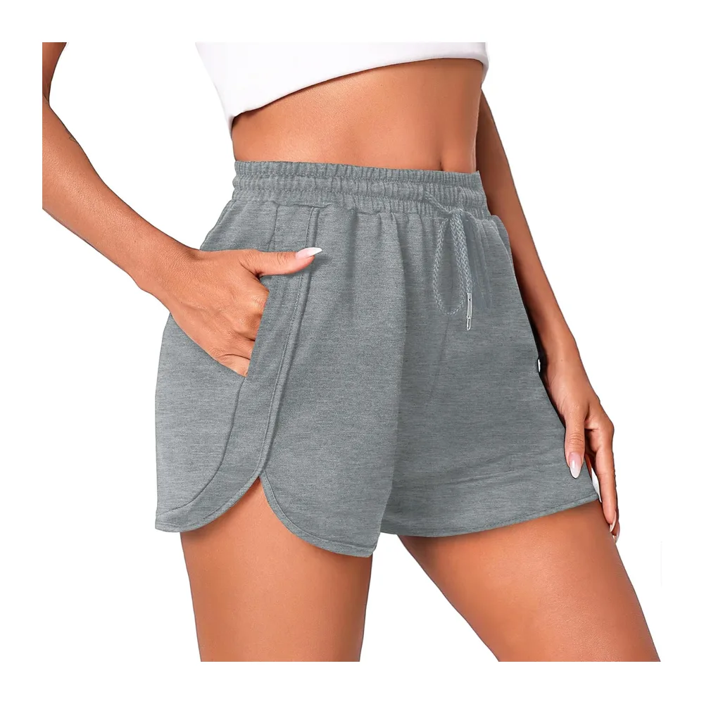 Short Short de Sport Été Fente latérale — Gris Foncé
