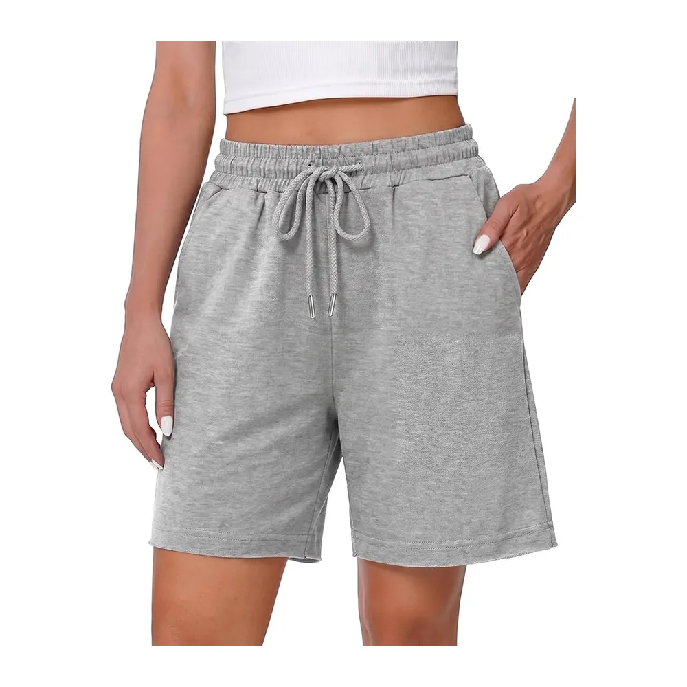 Short Sport Pantalon de Jogging Court Short de Course Décontracté d’Été avec Poches — Gris