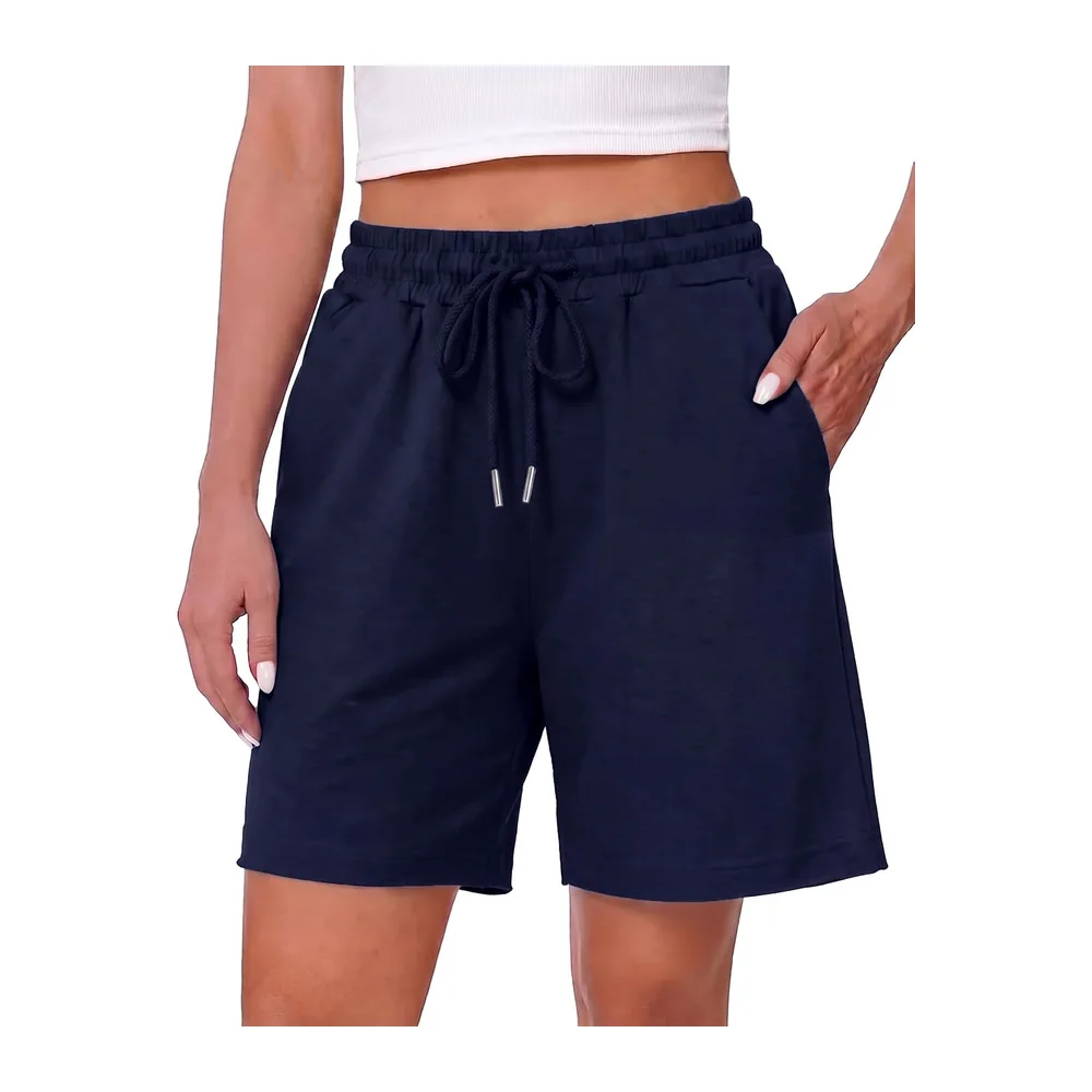 Short Sport Pantalon de Jogging Court Short de Course Décontracté d’Été — Bleu Marine