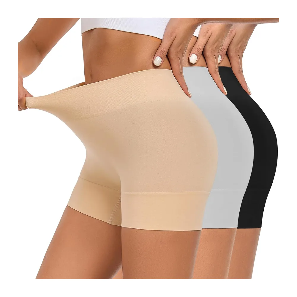 Anti Friction Cycling Shorts Under Skirt Summer Dress — Noir+beige+gris