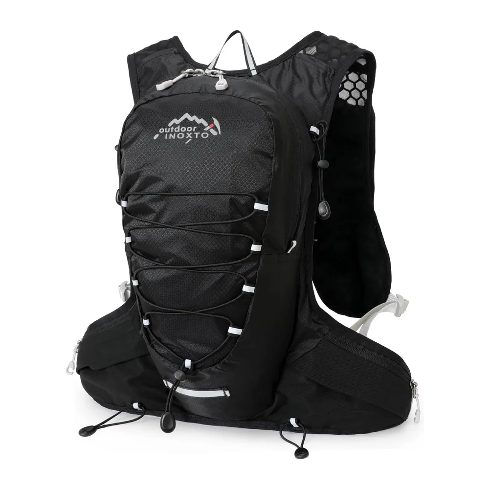 INOXTO Sac d'hydratation léger 5L,adapté à la randonnée en Plein air,Marathon — Noir