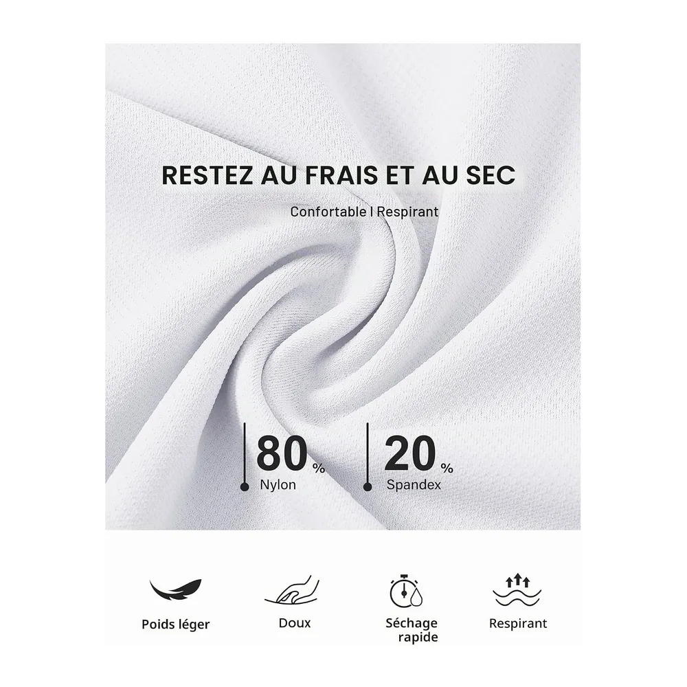Sleeveless Polo Shirt UPF 50+ Sport Tennis Shirt Lightweight Summer Shirt — Blanc