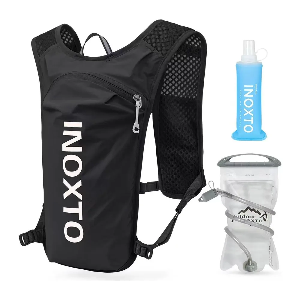 INOXTO Sac d'hydratation léger 5L,adapté à la randonnée en — 591 Noir Sac à Eau de 1,5 L