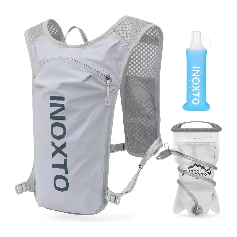 INOXTO Sac d'hydratation léger 5L,adapté à la — 591 gris clair Sac à eau de 1,5 L