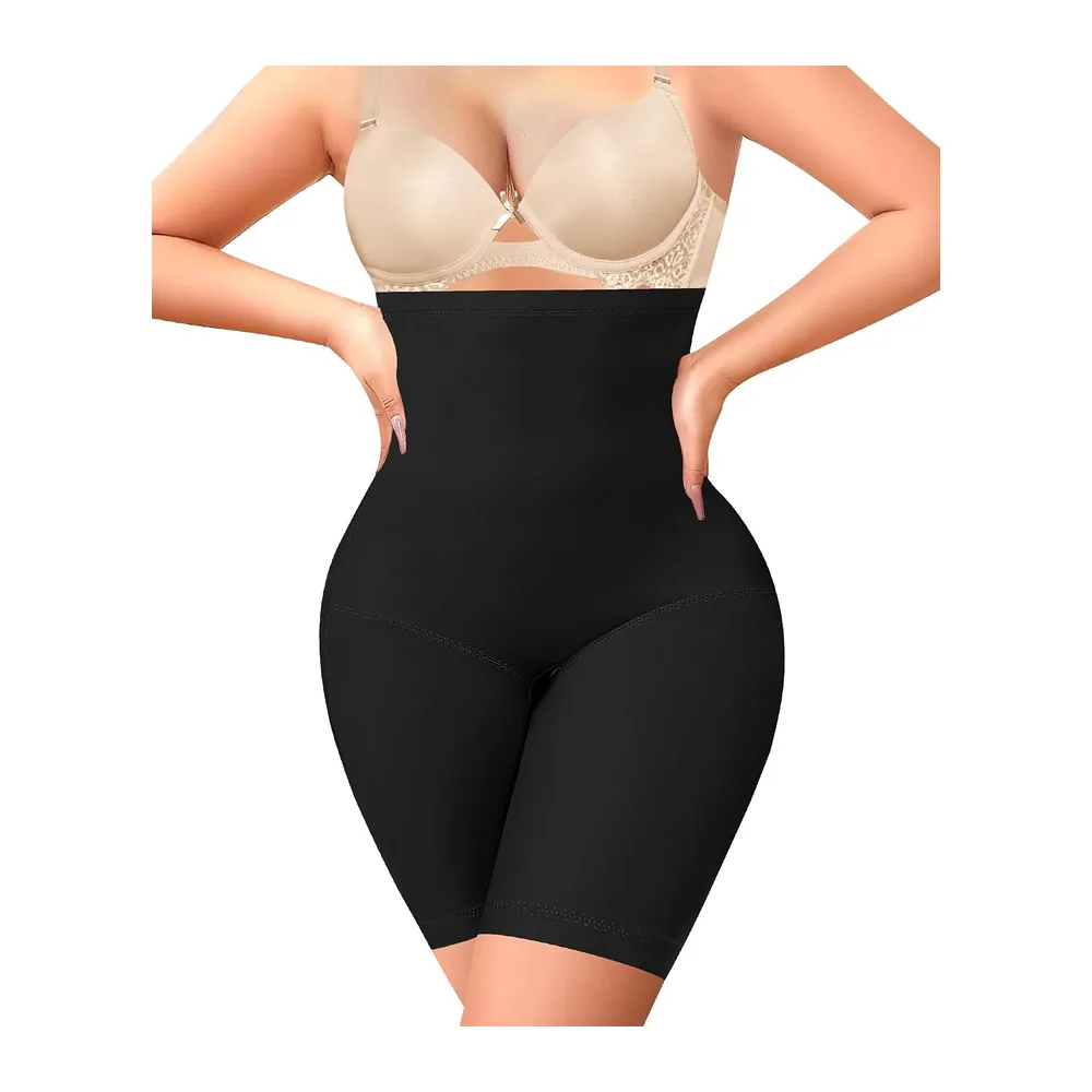 Panties Flat Stomach Invisible Shorts High Waist Slimming Panties Shapewear Panty — Noir
