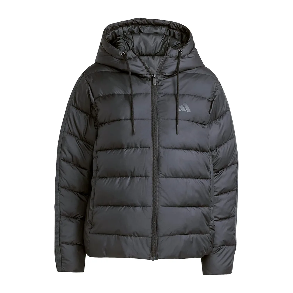 Essentials Climawarm 3 Stripes Synthetic Down Hooded Jackets Veste — Noir