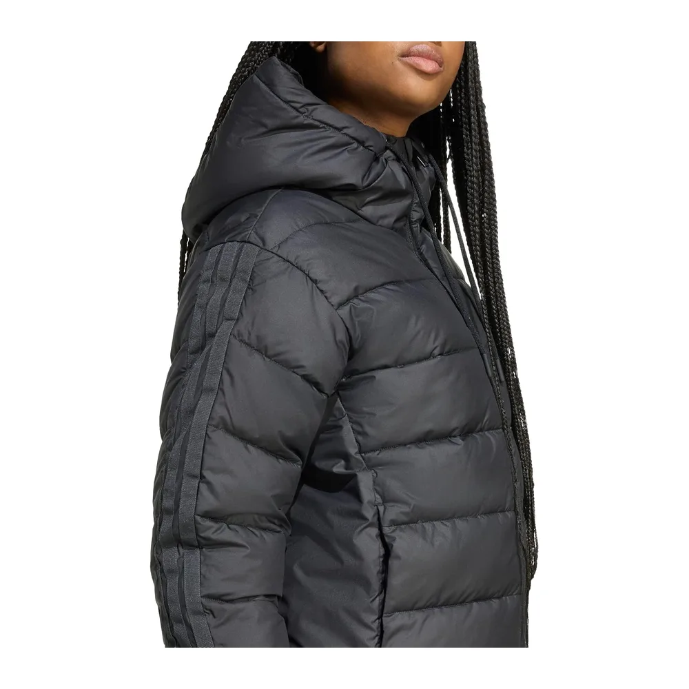 Essentials Climawarm 3 Stripes Synthetic Down Hooded Jackets Veste — Noir