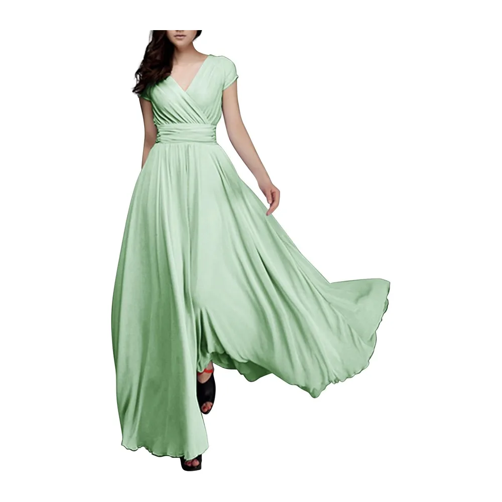 Short Sleeve V Neck Concert Dress — Gn2.