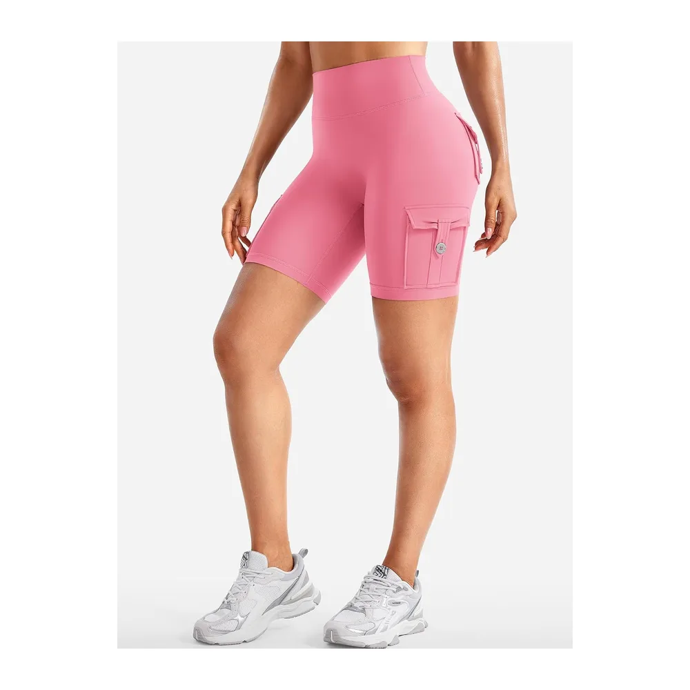 CoreFlex Short de cyclisme, avec 4 poches, invisible, Scrunch, taille — Rose Corail