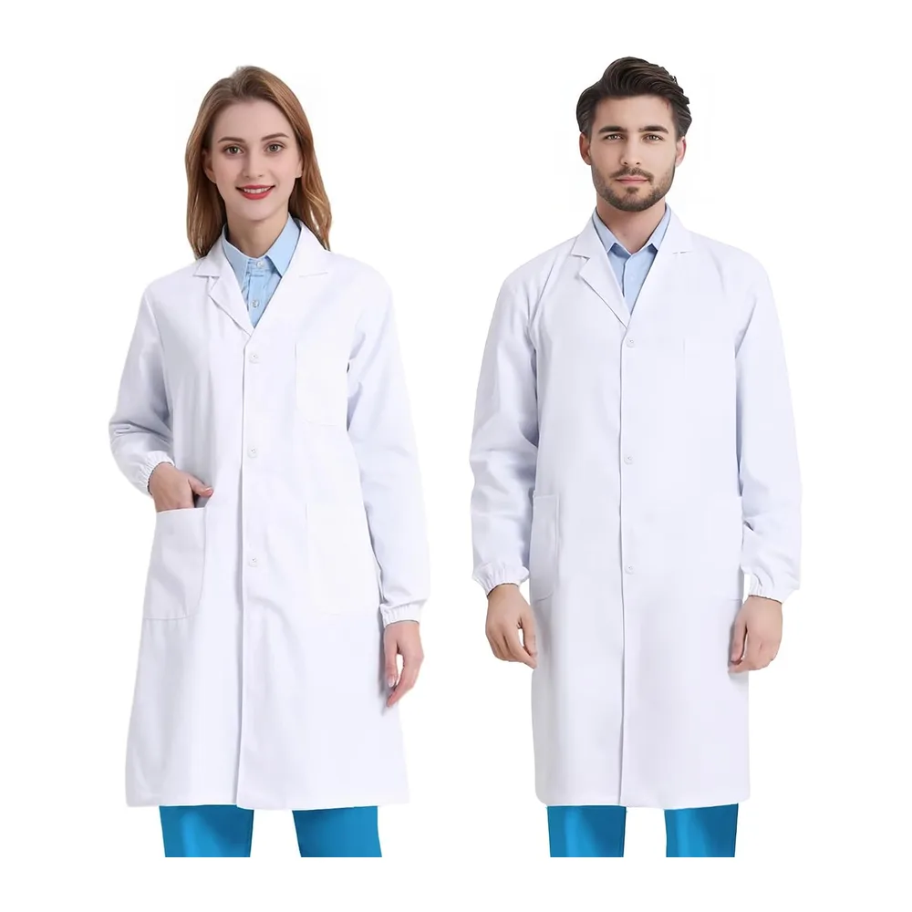 Blouse Blanche Chimie Lycee Coton Blouse Chimie Blouse Medicale, Blouse — Blanc