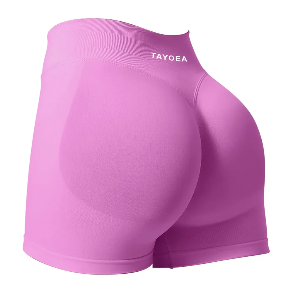 Short de Sport Scrunch Pantalon de Sport Court Push Up Court Butt Lifting Gym — Rose