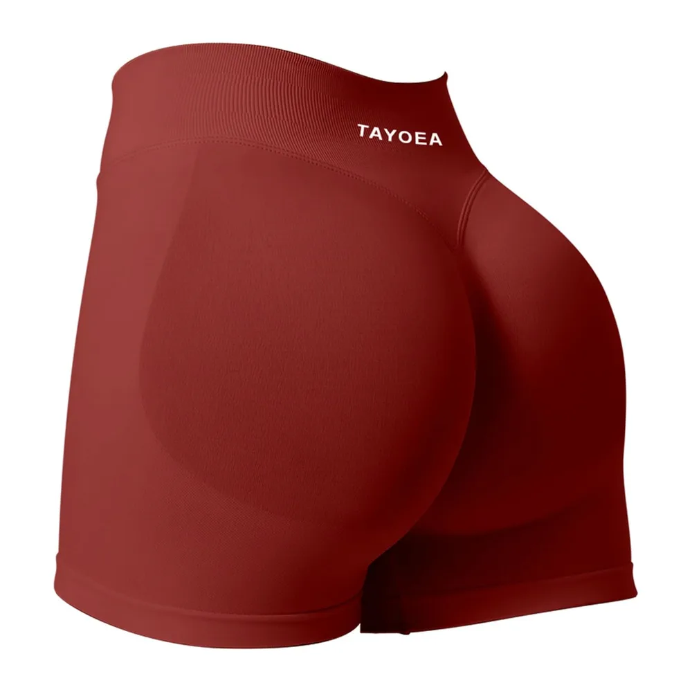 Short de Sport Scrunch Pantalon de Sport Court Push Up Court Butt — Rouge Écarlate