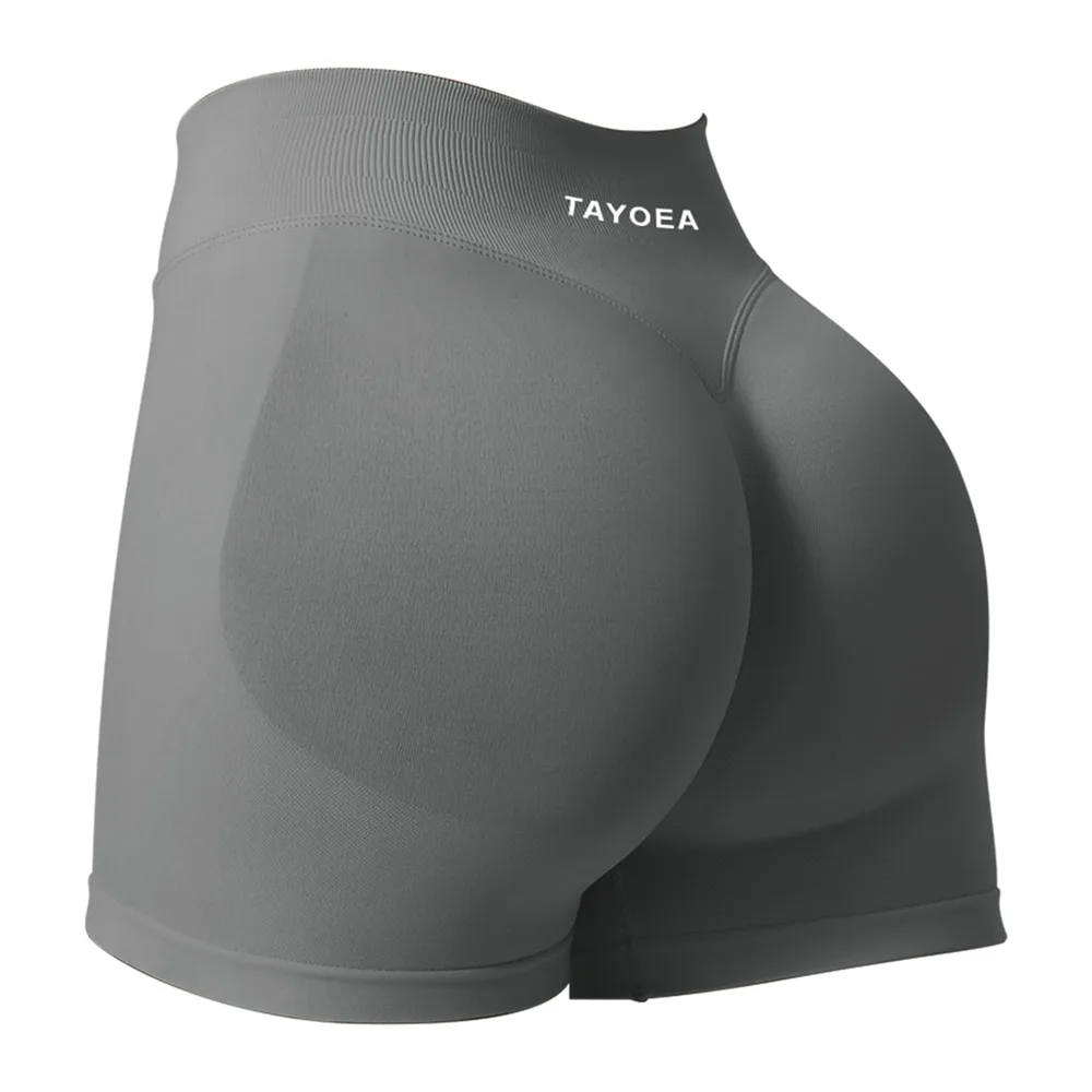 Short de Sport Scrunch Pantalon de Sport Court Push Up Court Butt Lifting Gym — Gris