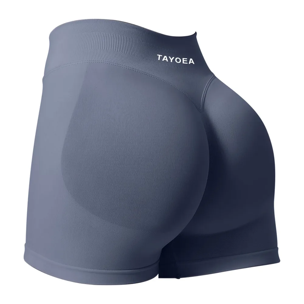 Scrunch Sports Shorts Short Push Up Short Butt Lifting Gym Shorts Seamless — Bleu Gris