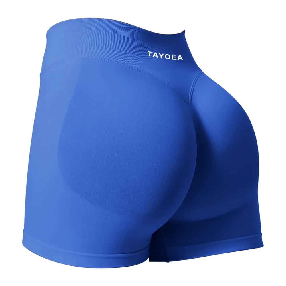 Short de Sport Scrunch Pantalon de Sport Court Push Up Court Butt Lifting — Bleu Trésor