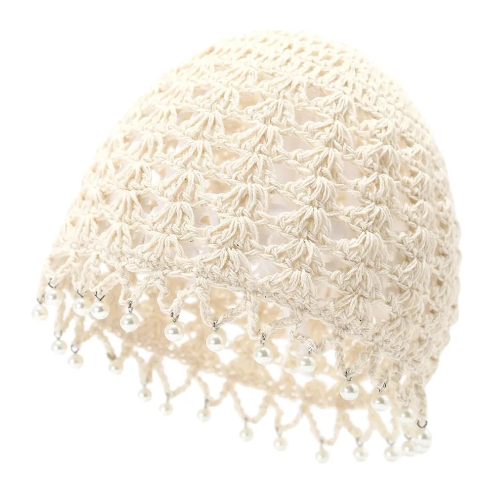 Julpsk Handmade Lightweight Crochet Bohemian Hat with Beaded Trim for