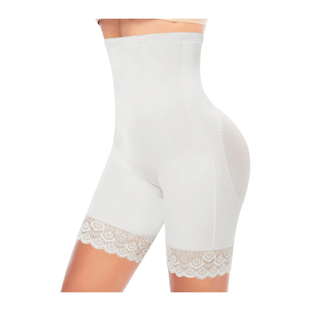 Panties Flat Stomach Invisible Shorts High Waist Slimming Panties Shapewear Panty — Blanc