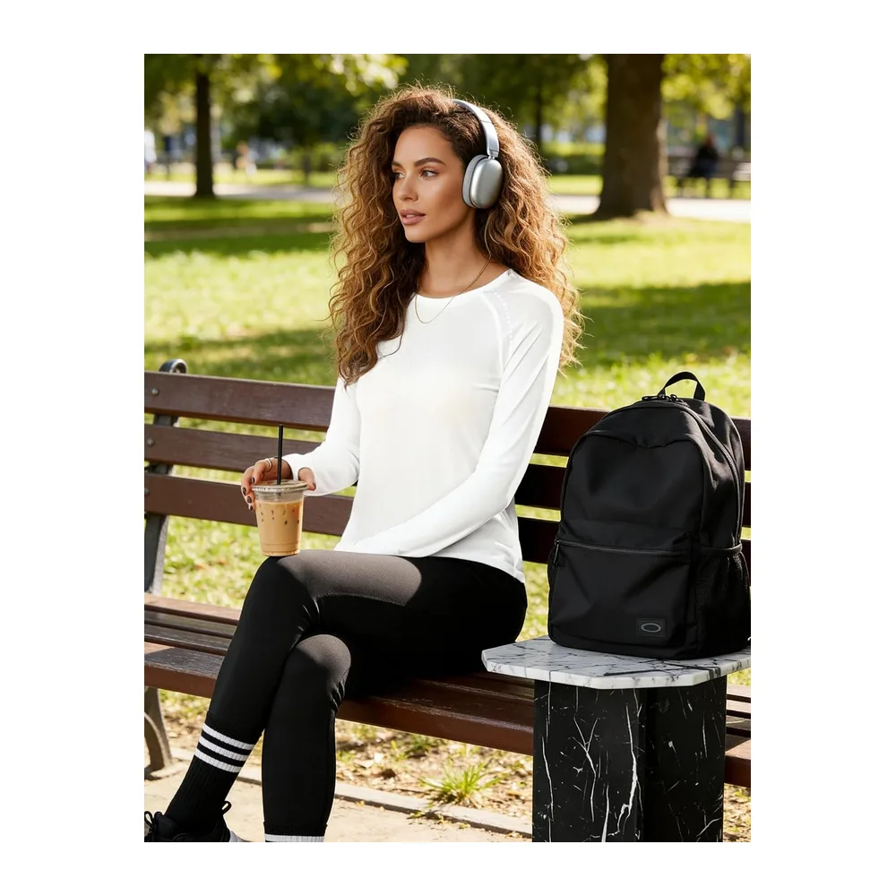 Long Sleeve Round Neck UPF 50+ Soft Anti-UV T-Shirt — Blanc