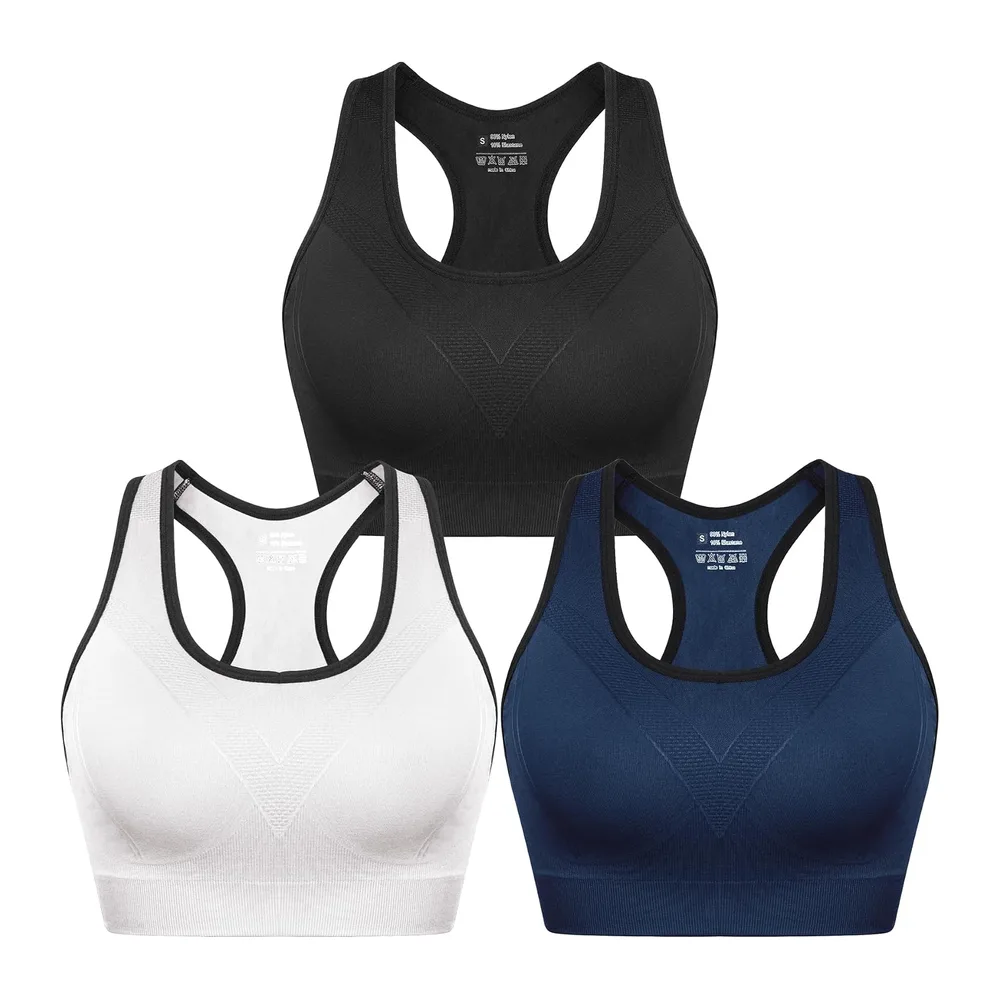Amb00319 Soutien-Gorge de Sport — 341-noir+blanc+bleu Marine