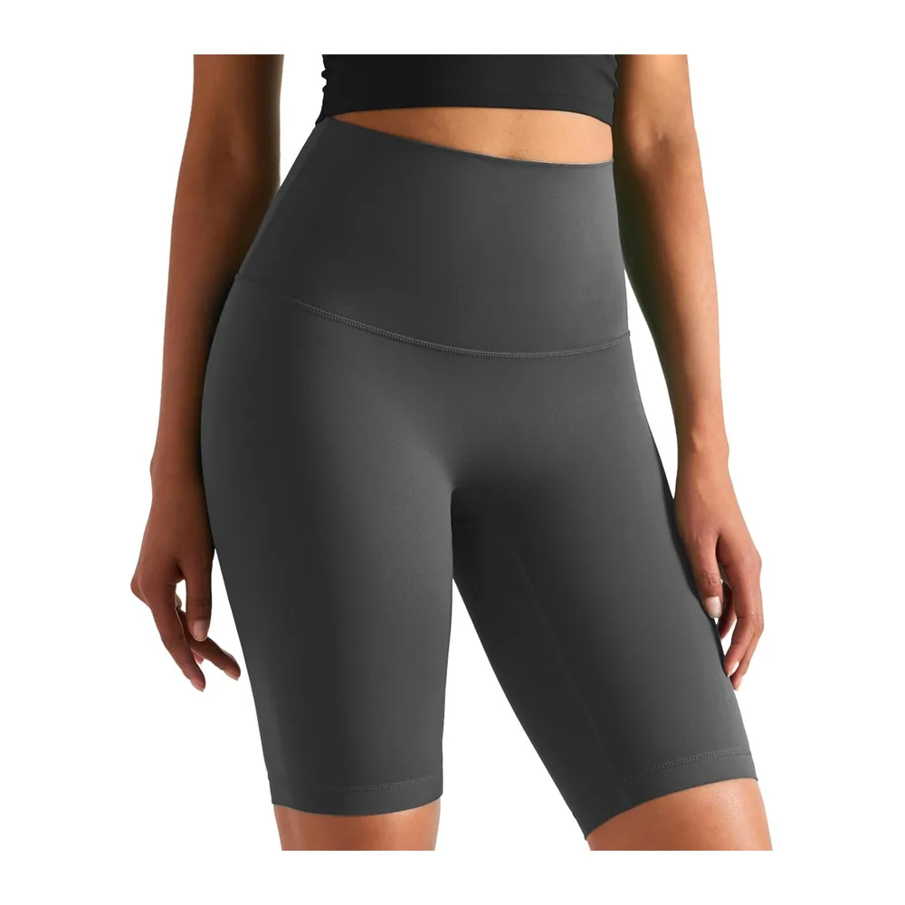 Sports Shorts High Waist Cycling Leggings Anti Friction Thigh Shorts — Gris Graphite
