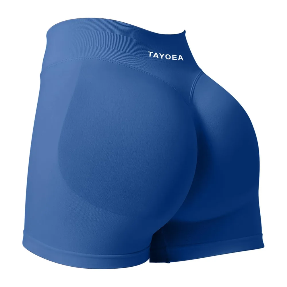 Short de Sport Scrunch Pantalon de Sport Court Push Up Court Butt Lifting — Bleu Foncé