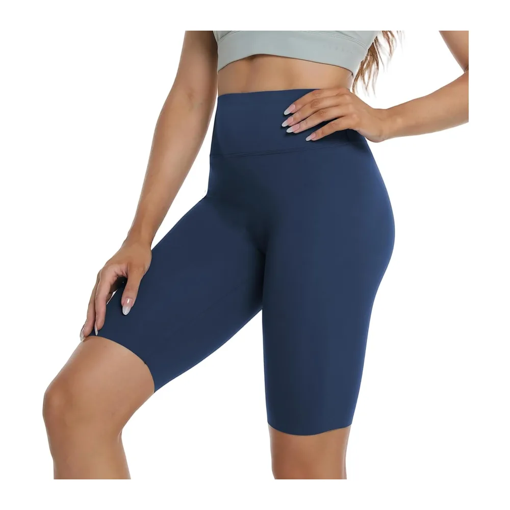 Short Yoga Taille Haute, Respirant Cycliste Pantsalon — Navy