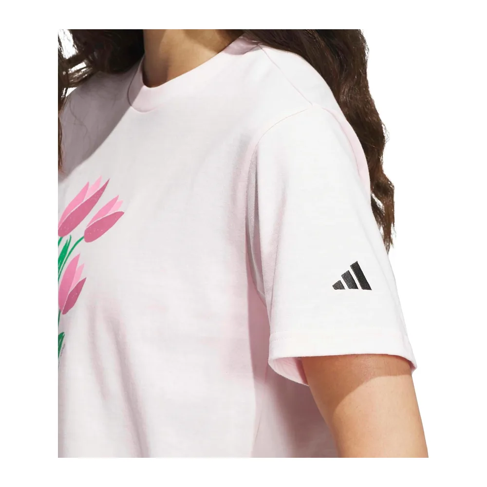 Adidas T-Shirt Graphique Floral Bloom AT Your OWN Pace — Distilled Pink