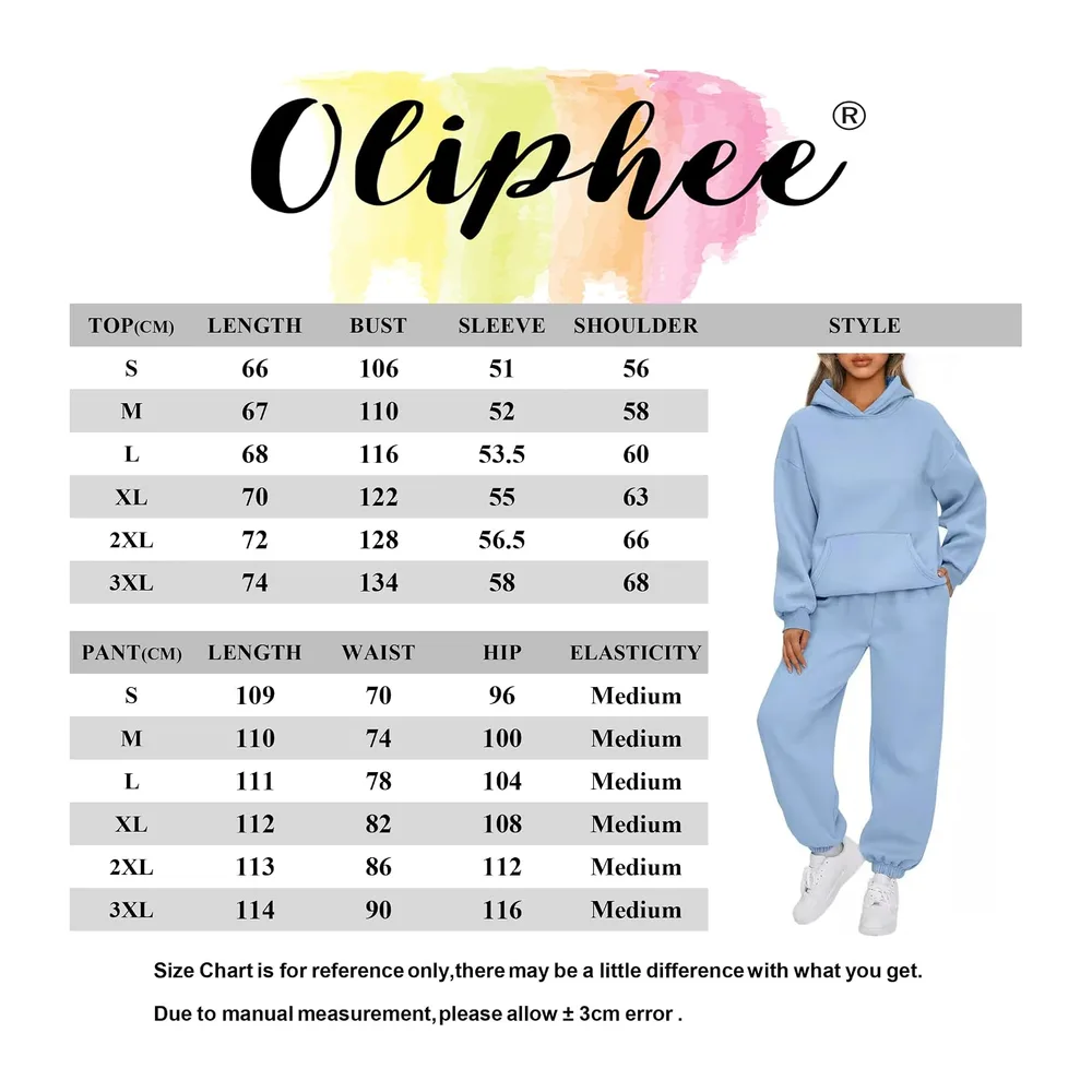 Tracksuit Set Jogging Set 2-Piece Sports Set Fleece Hoodie and Trousers Jogging — A-Noir