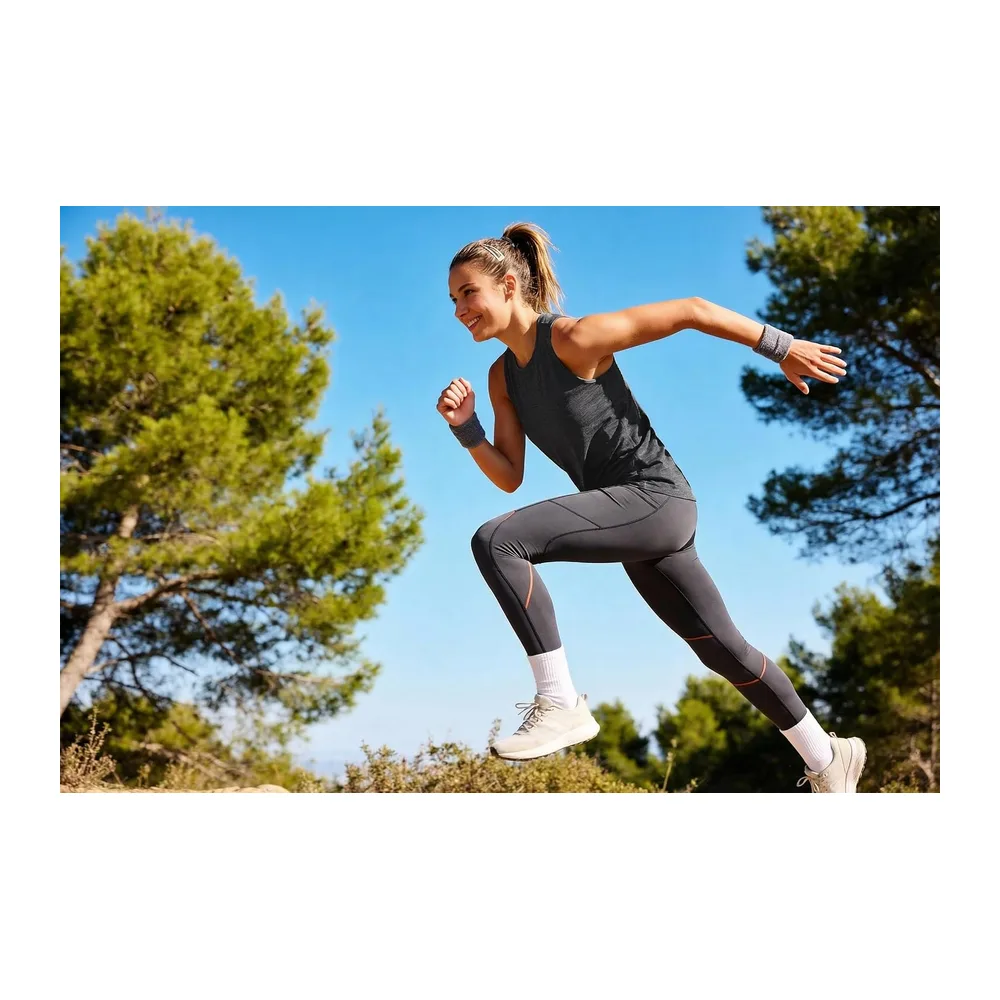 Sports Tank Top Stand Collar Breathable Back UPF 50+ — Noir