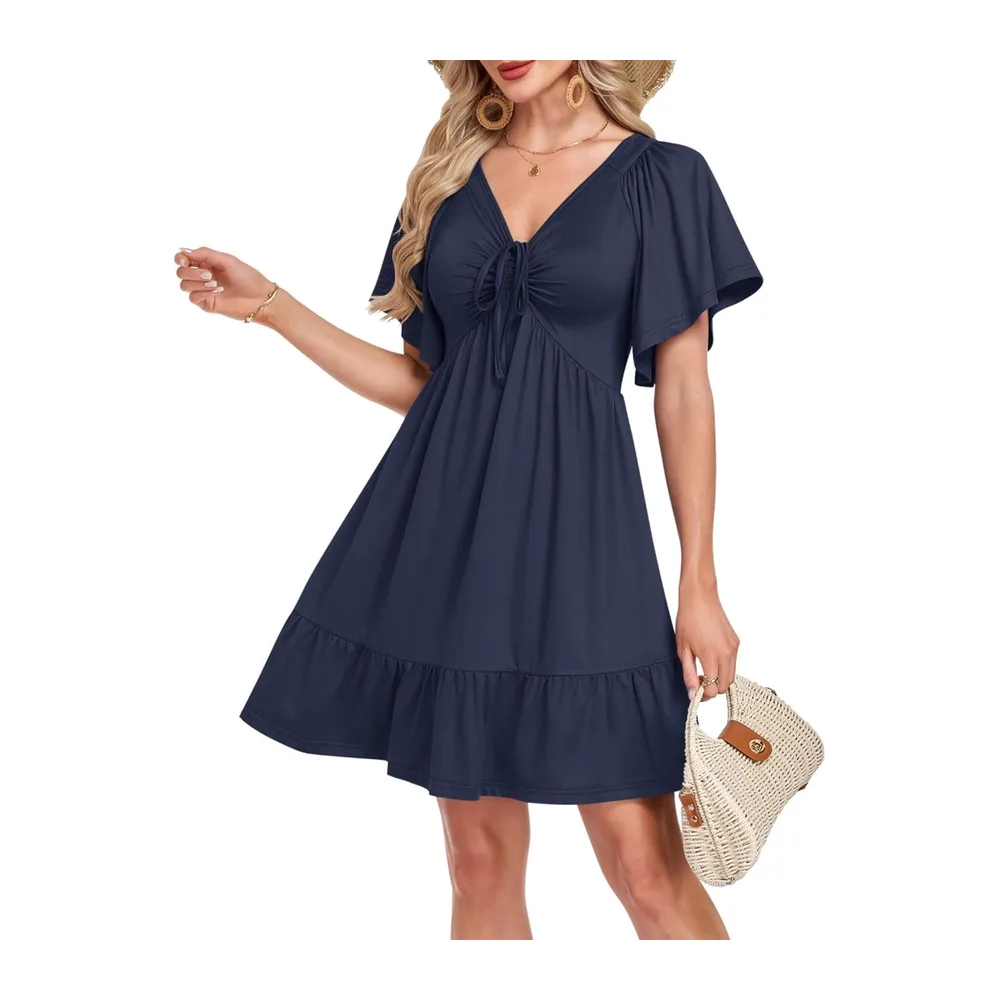Robe Ete Chic et Élégante — Bleu Marine