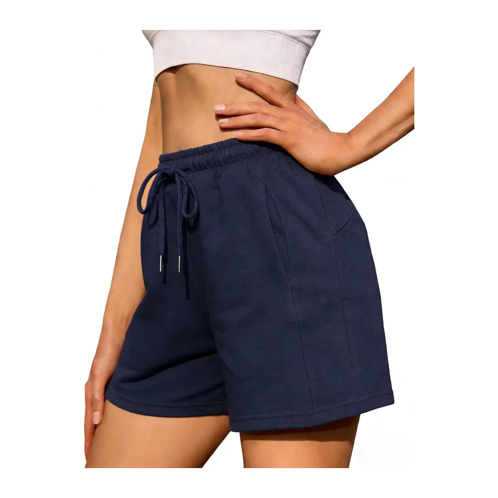 Short Été Short de Sport Running Fitness Jogging — A Bleu Marine