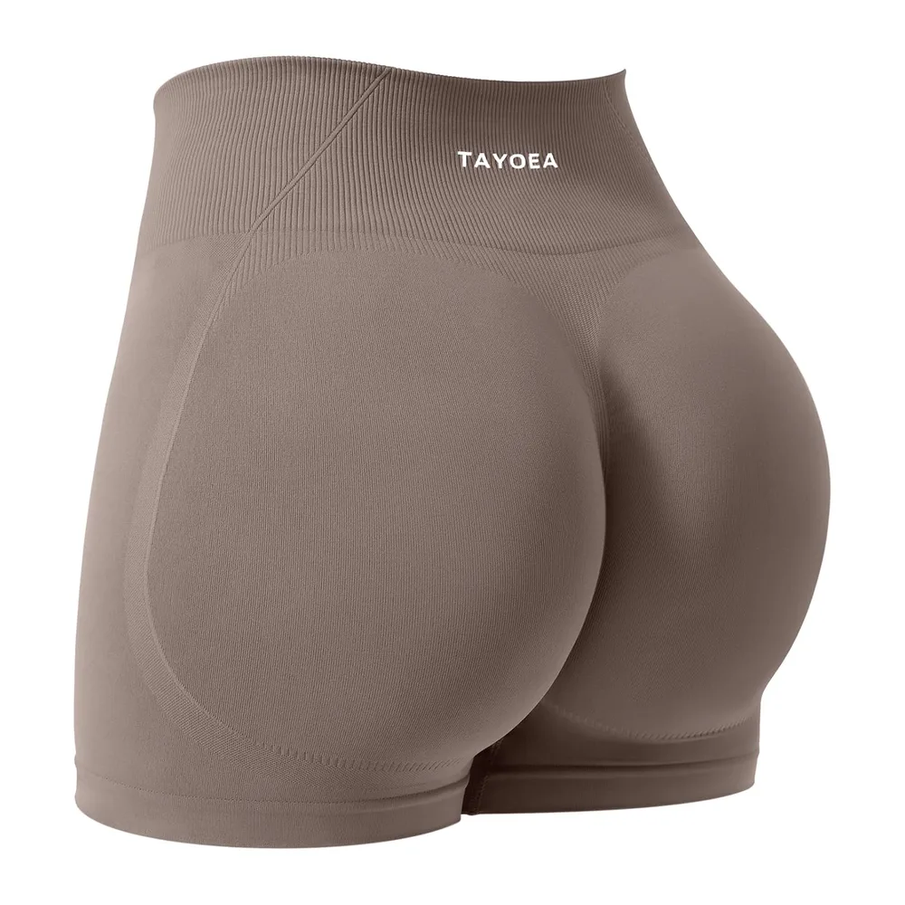 Short de Sport Effet Push-up Idéal pour Le Fitness Et Le Yoga Short de Gym sans — Mokka