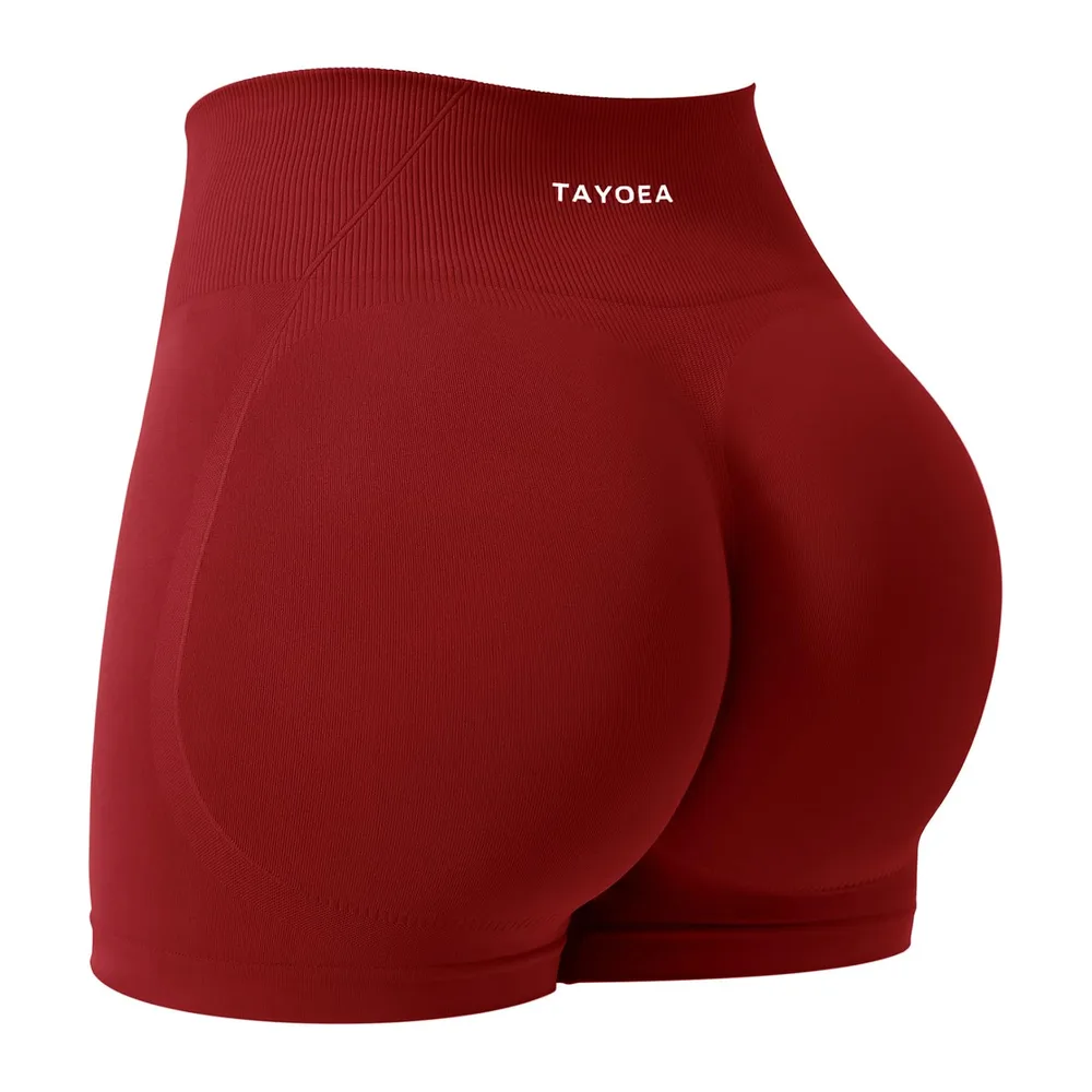Short de Sport Effet Push-up Idéal pour Le Fitness Et Le Yoga Short de — Rouge Écarlate