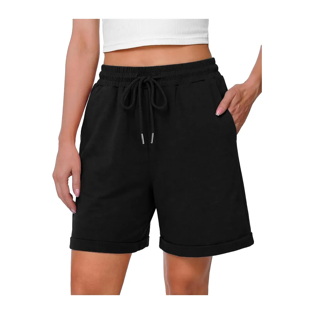 Short Sport Pantalon de Jogging Court Short de Course Décontracté d’Été avec — A#noir