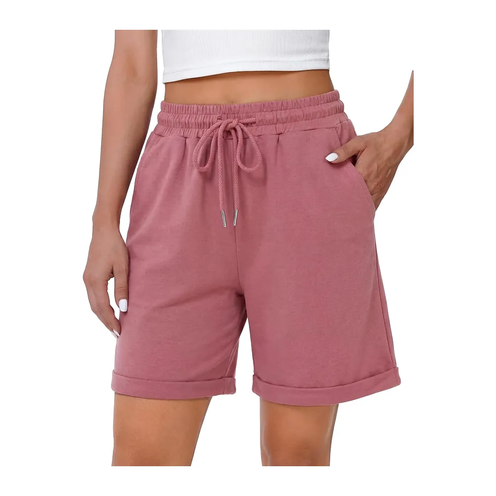 Short Sport Pantalon de Jogging Court Short de Course Décontracté d’Été — A#rose Foncé