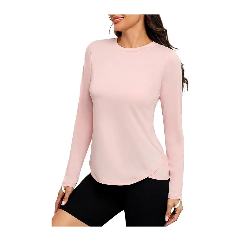 Sports Shirt Sun Protection UPF 50+ Quick Dry Sports — Rose (Optimisation de la Taille)