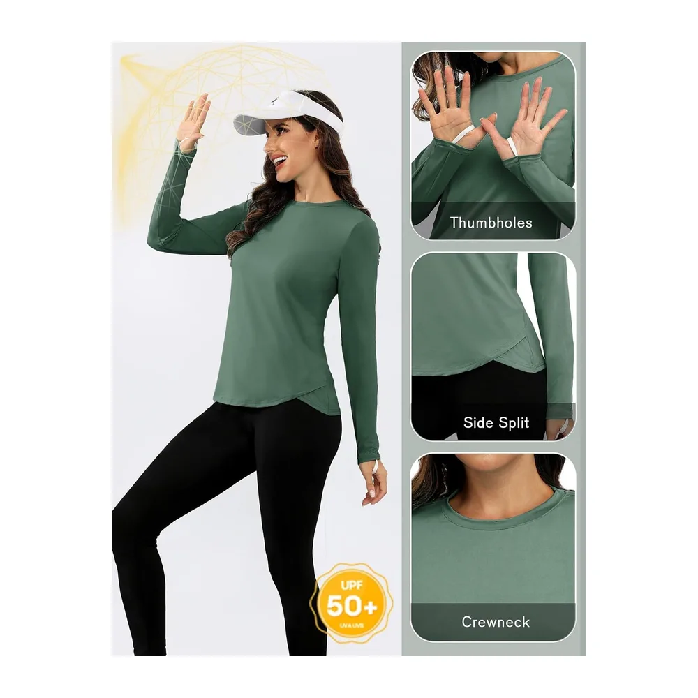 Sports Shirt Sun Protection UPF 50+ Quick Dry — Vert Foncé (Optimisation de la Taille)