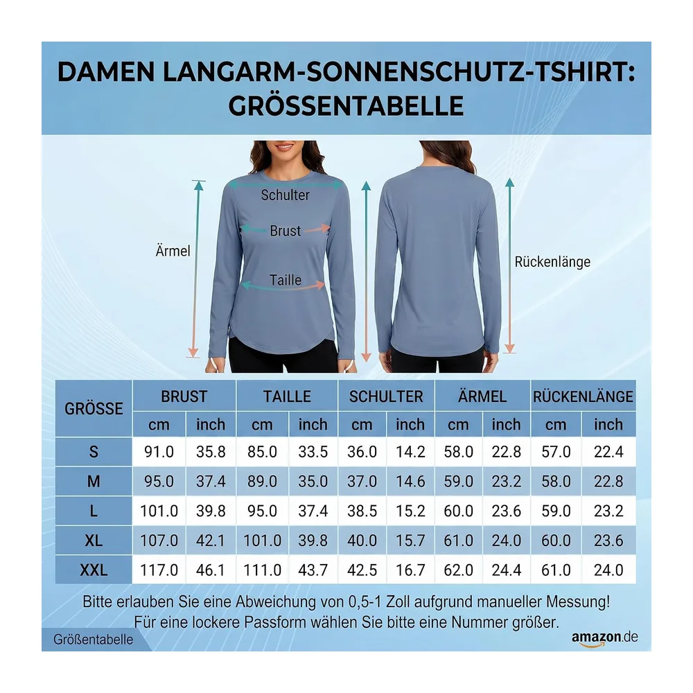 Sports Shirt Sun Protection UPF 50+ Quick Dry — Vert Foncé (Optimisation de la Taille)
