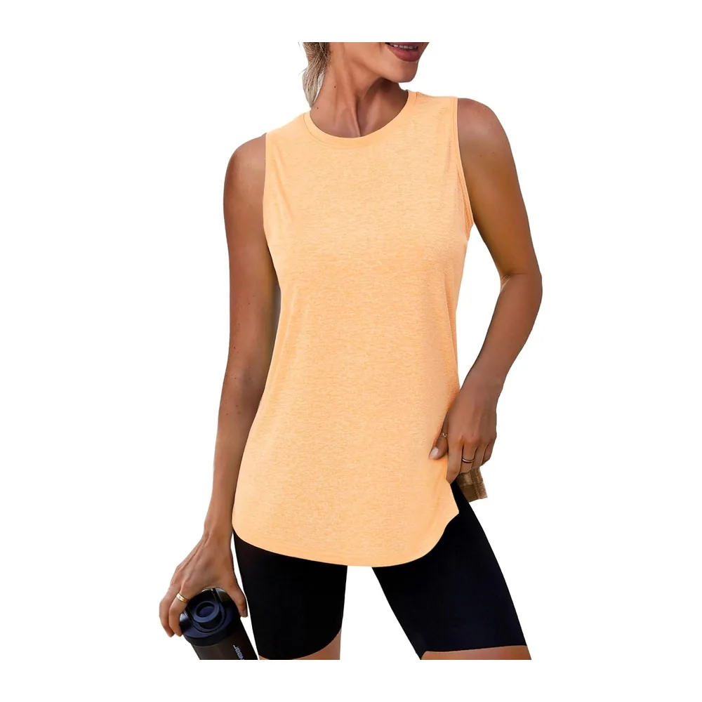 Lightweight Mesh Sleeveless Sports T-Shirt Breathable Quick Dry for — C# Jaune Gingembre