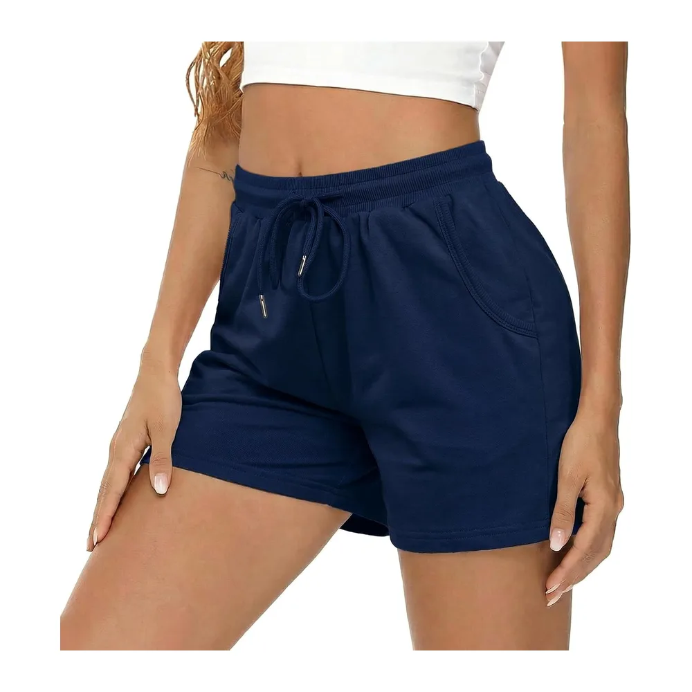 Short Summer Sports Shorts Jogging Running Shorts Training Trousers with — Bleu Foncé